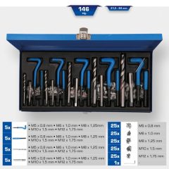 Gewinde-Reparaturwerkzeug M5-M12 146Stk.