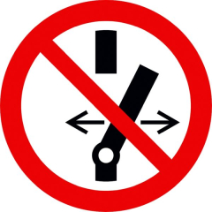 Hybrid-Warnschild