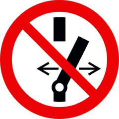 Hybrid-Warnschild