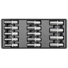 Tray-Steckschlüssel klt 1/2" 14tlg.